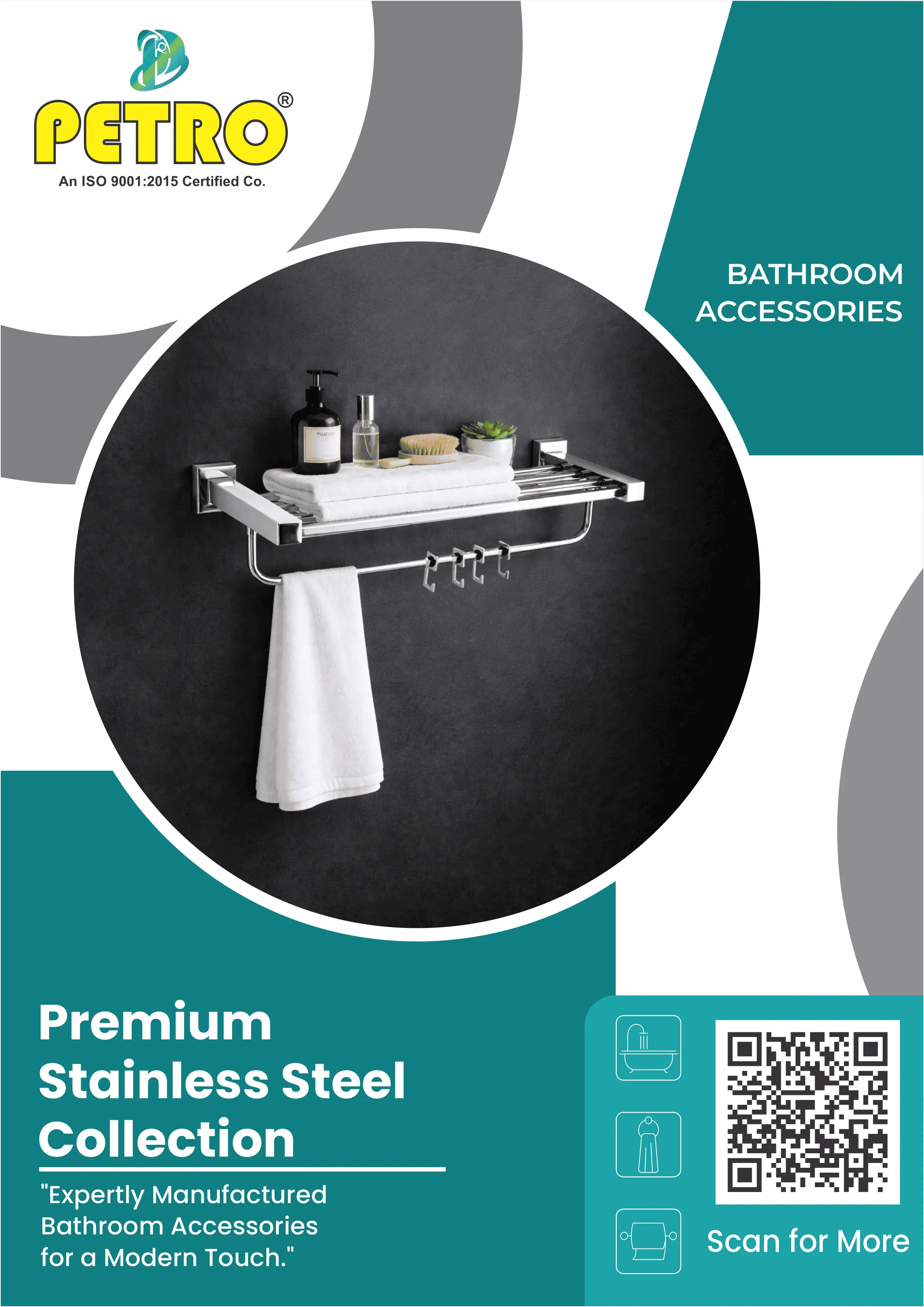 Petro Industech hardware products catalogue showing nylon wall plugs, caster wheels and industrial hardware fittings